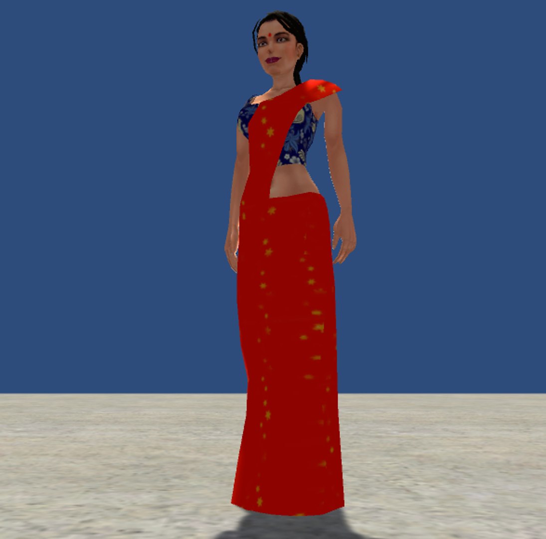 ArtStation - 3d Model of Traditional Indian Saree | Game Assets