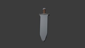 3D low poly sword 1