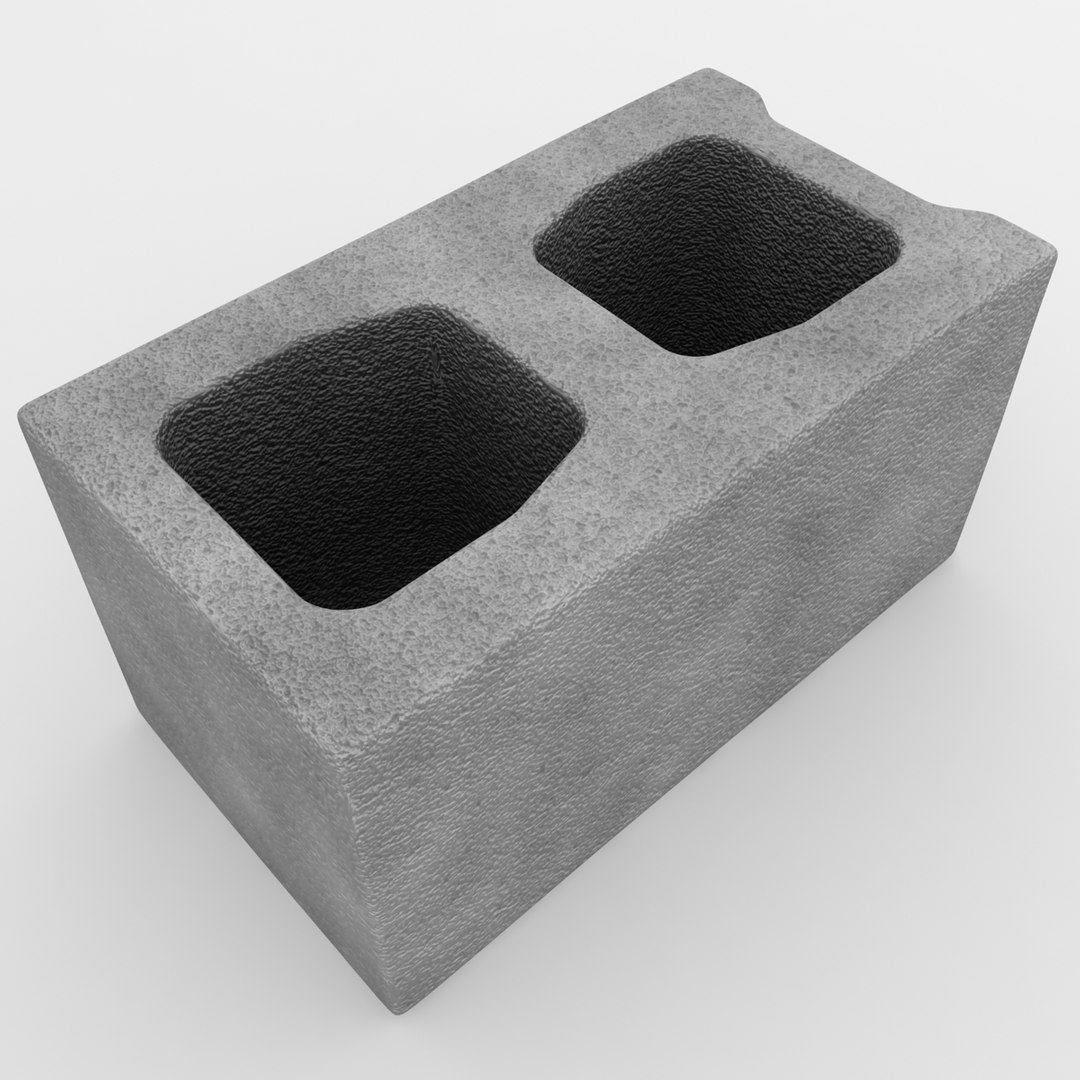 realistic cinder block x