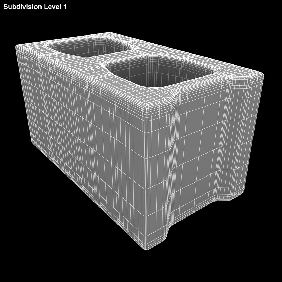 realistic cinder block x