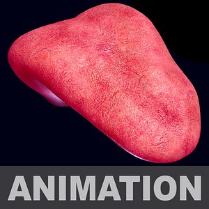 tongue 3 animations 3D model