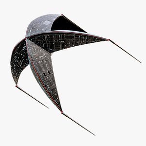 Sci-Fi Starfish Spaceship Lowpoly Game Ready