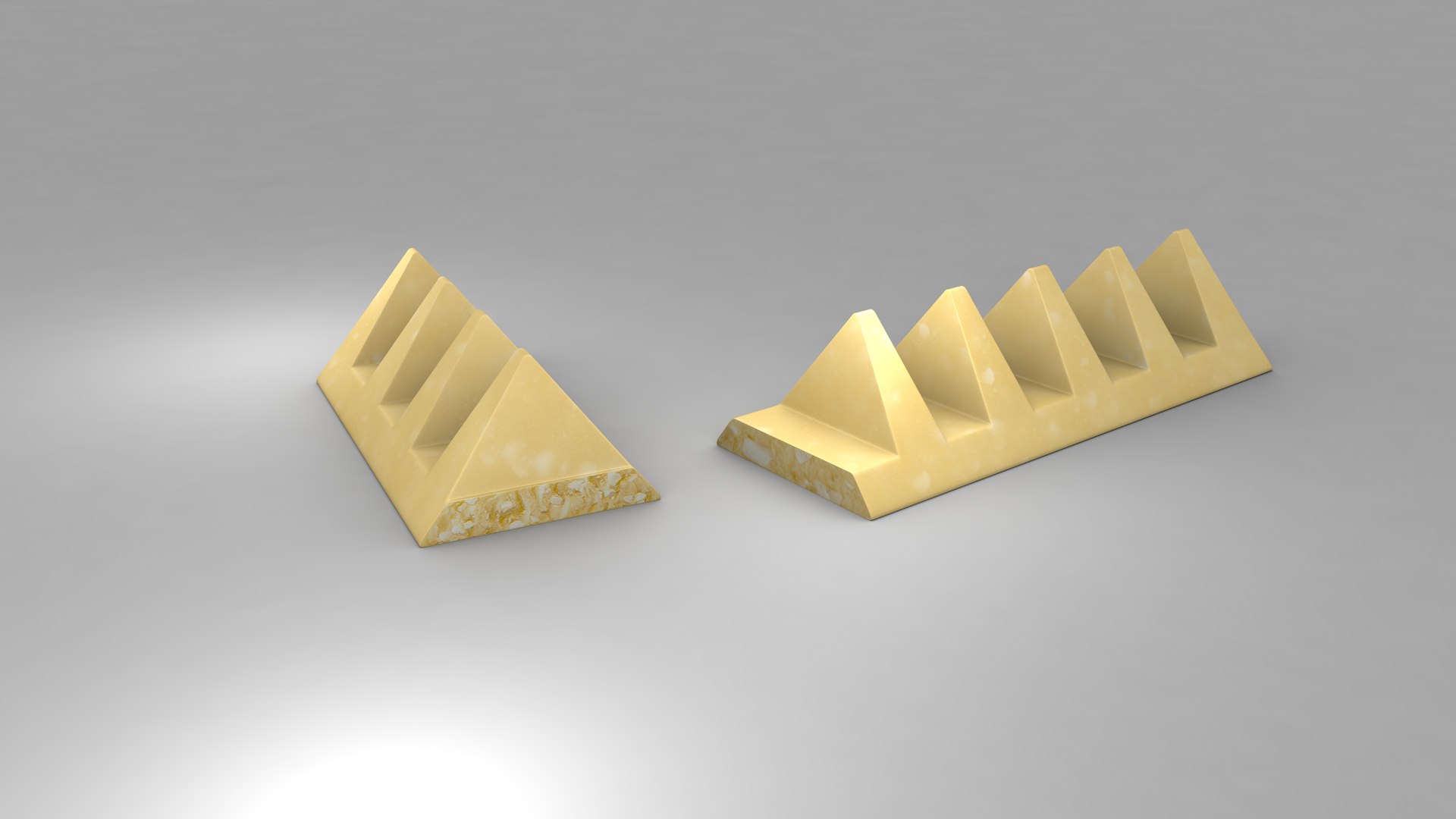 3D Toblerone White Chocolate Bar Model - TurboSquid 2166470