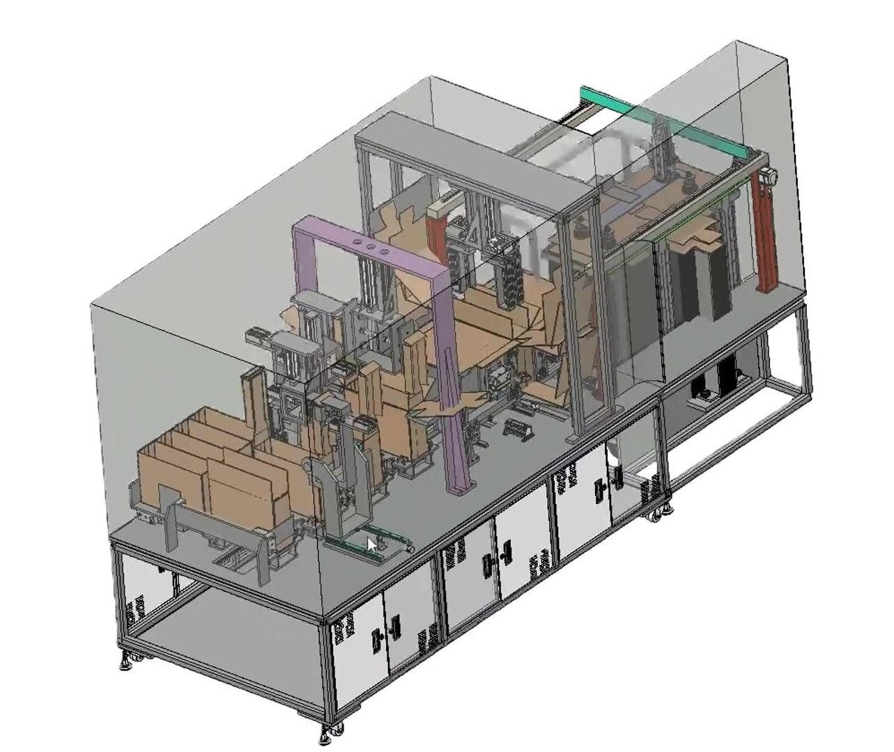 3D Model Of Automatic Box Folding Machine 3D - TurboSquid 2571592