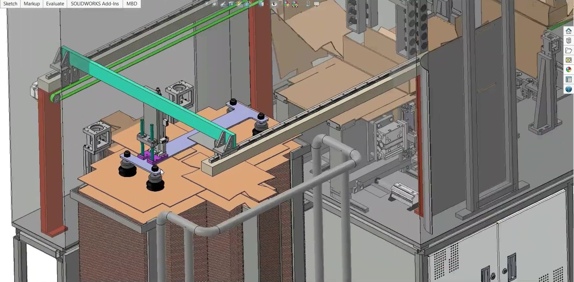 3D Model Of Automatic Box Folding Machine 3D - TurboSquid 2571592