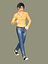 Realistisches, animiertes 3D-Charaktermodell „Smart Boy-Sanshu“