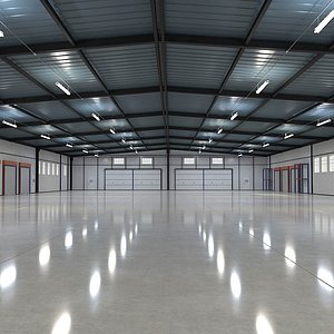 Warehouse Interior and Exterior PBR full building