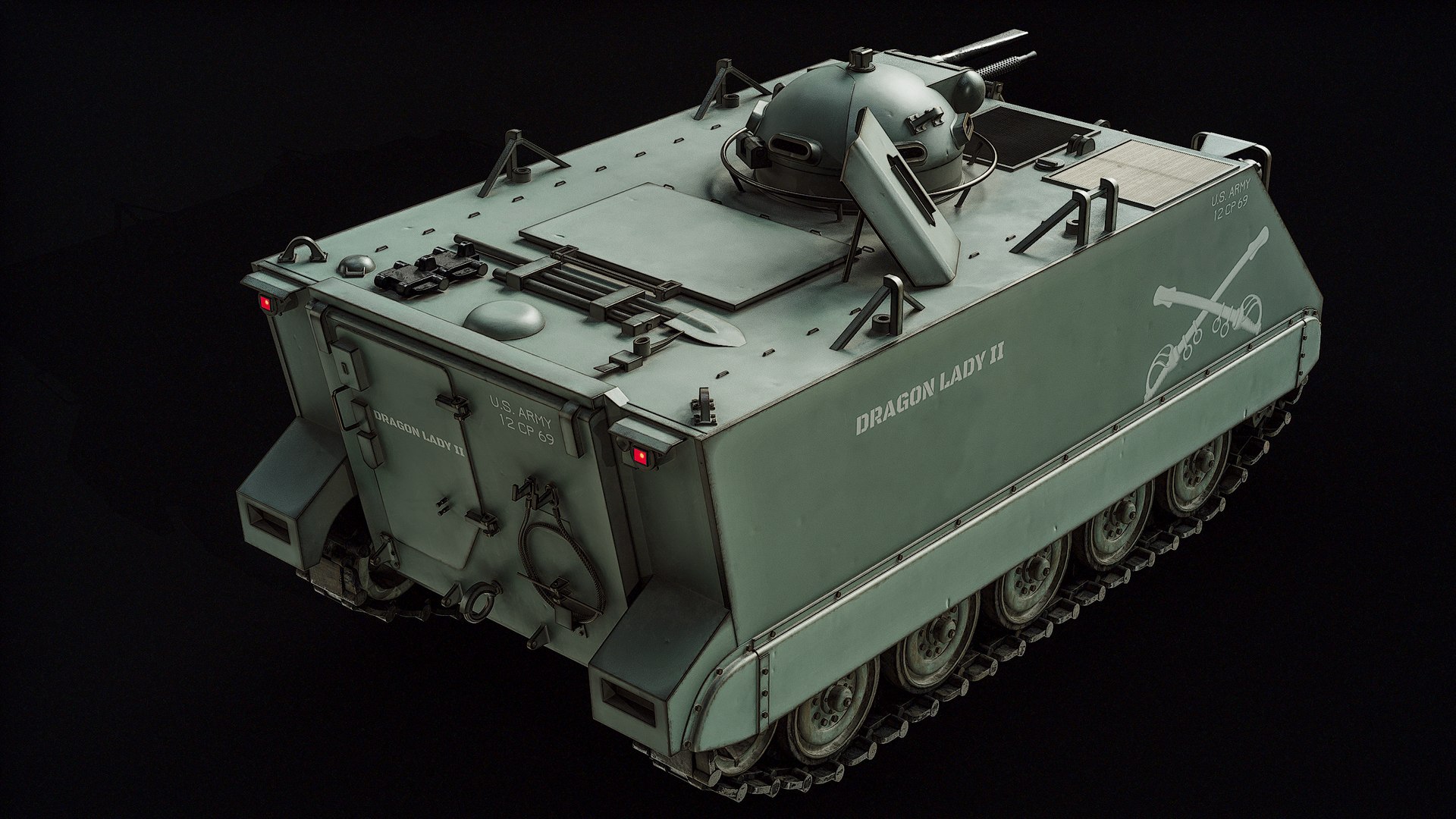 M132 Zippo Armored Flamethrower PBR 3D - TurboSquid 2142046