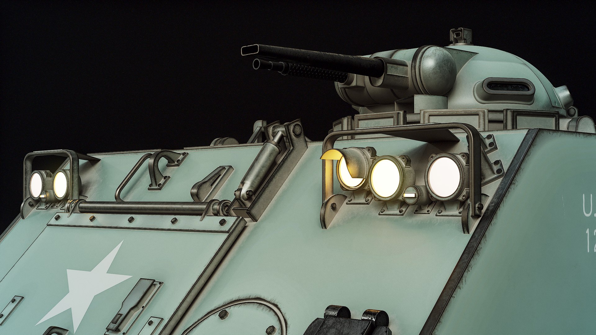 M132 Zippo Armored Flamethrower PBR 3D - TurboSquid 2142046