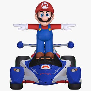 Super Mario Character Circuit Special  Kart  Vehicle Collection 3D model