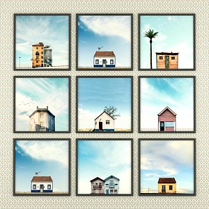 A set of photos of Portuguese houses lonely