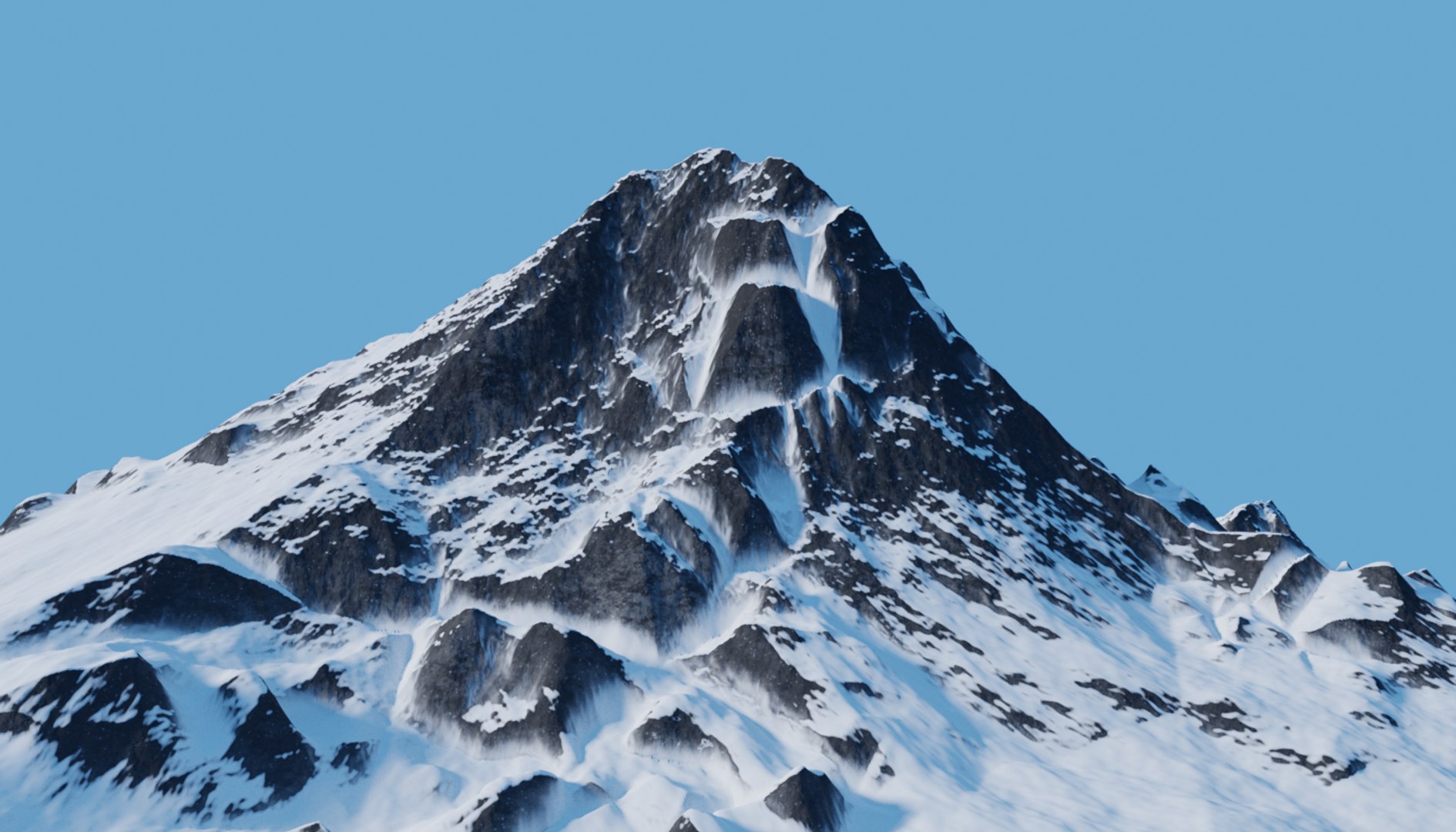 Snowy Mountain Peak 3D Model - TurboSquid 1544221