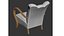 Sillones de diseño checo de madera y tela