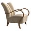 Sillones de diseño checo de madera y tela