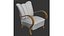 Sillones de diseño checo de madera y tela