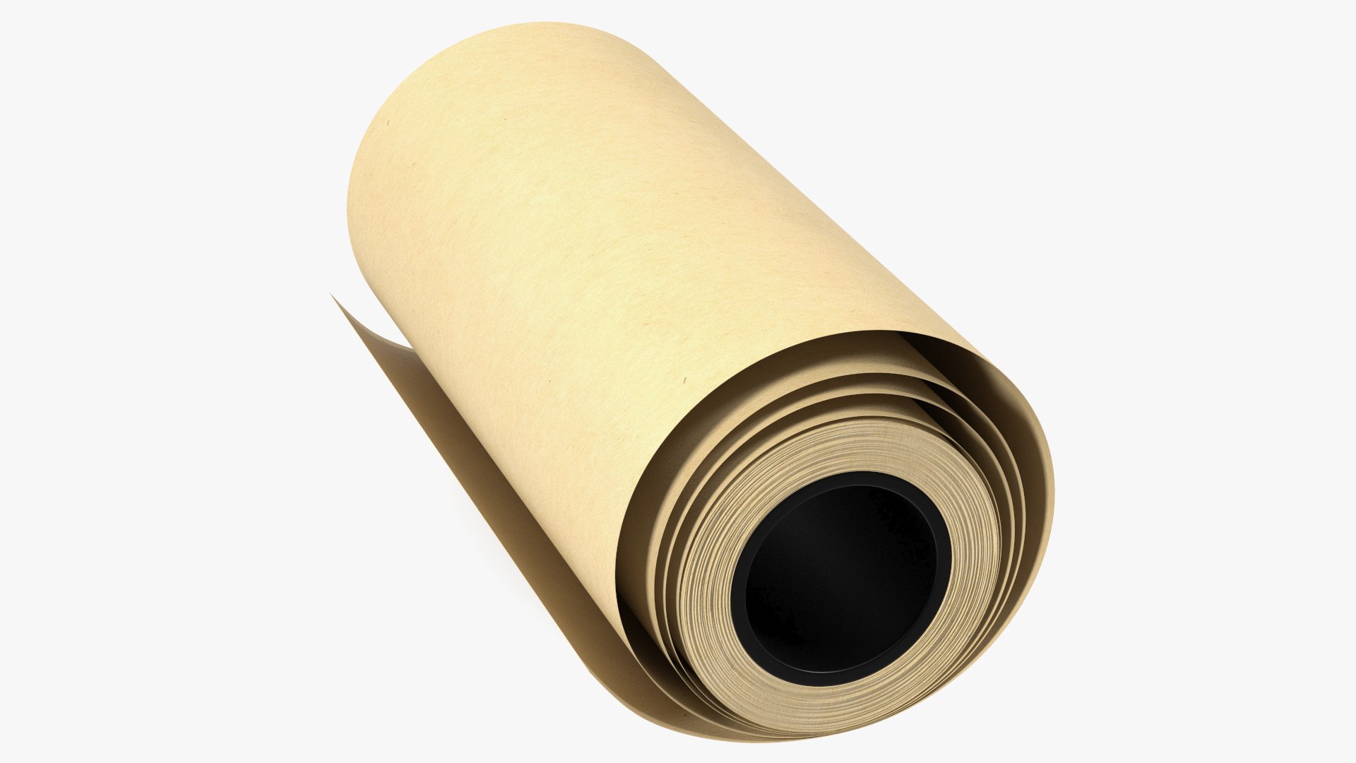 Kraft Brown Paper Roll Recycled 3D model preview