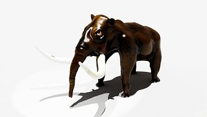Ancient Mammoth Hairless Brown 3D model