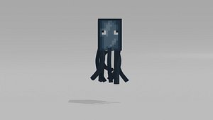 3D squid blender model