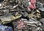 Crushed cars  heap Industrial Garbage Heap