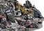 Crushed cars  heap Industrial Garbage Heap