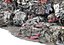 Crushed cars  heap Industrial Garbage Heap