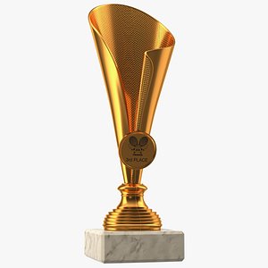 3D model Sports Cup With Symbol Bronze