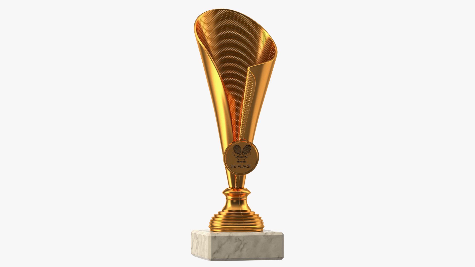 Sports Cup With Symbol Bronze 3D model preview