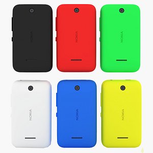 3d model nokia asha 230 colours