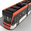 Tren ligero Tren Bybanen Simple Interior Modelo 3D