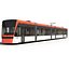 Tren ligero Tren Bybanen Simple Interior Modelo 3D