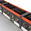 Tren ligero Tren Bybanen Simple Interior Modelo 3D