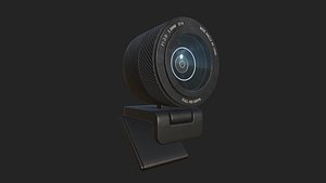 Modern Full HD Webcam - Black Streaming Camera 3D model