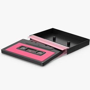 Pink Audio Cassette And Case