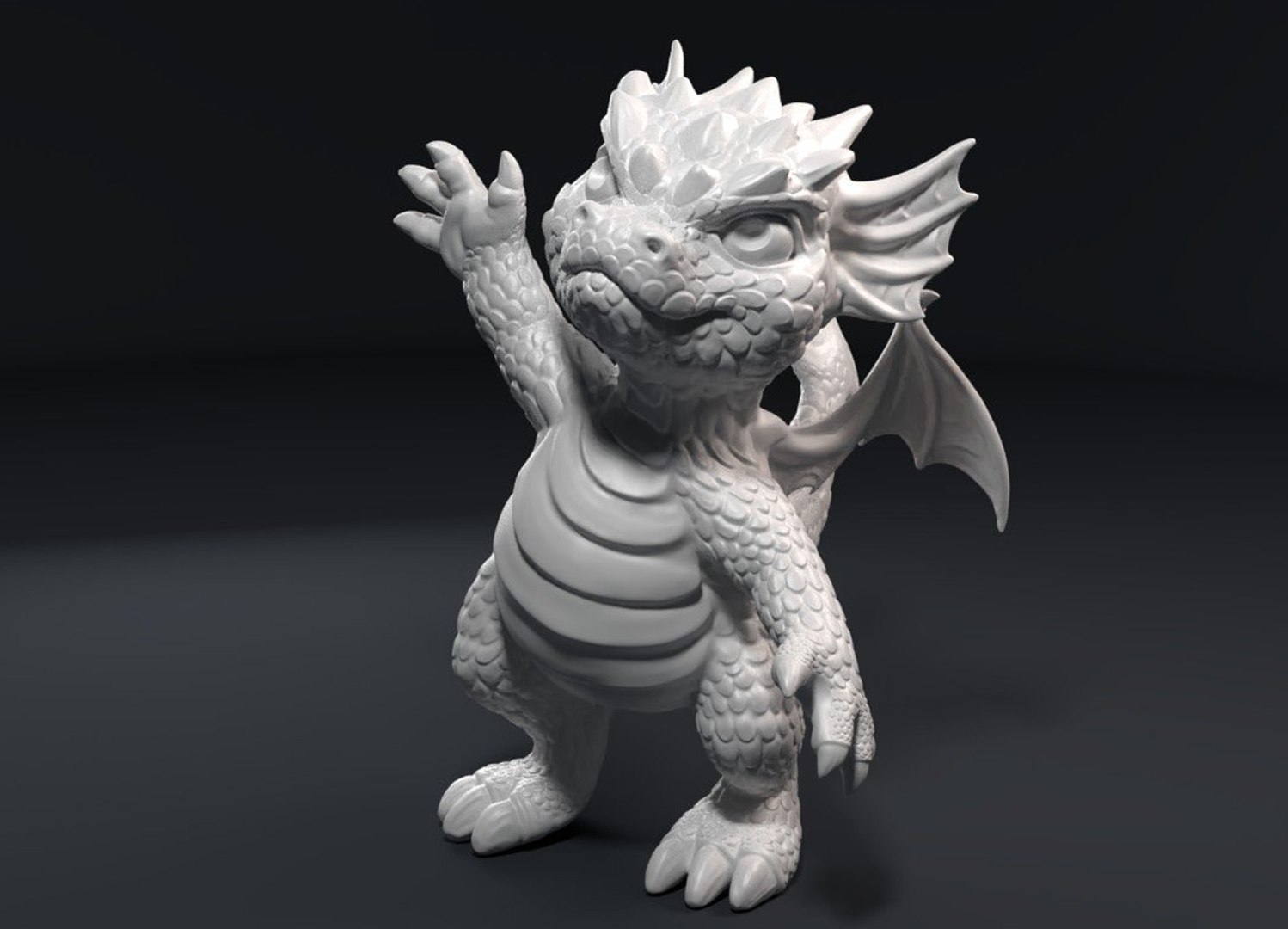 PT Checkmate Gray Dragon Ornament