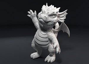 3D kid dragon figurine