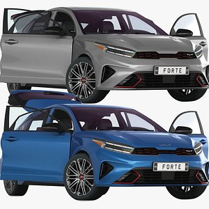 Kia Forte GT 2022 Opening doors and trunk Collection