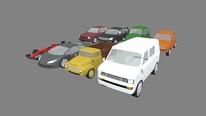 Low Poly Cars Pack 01 model