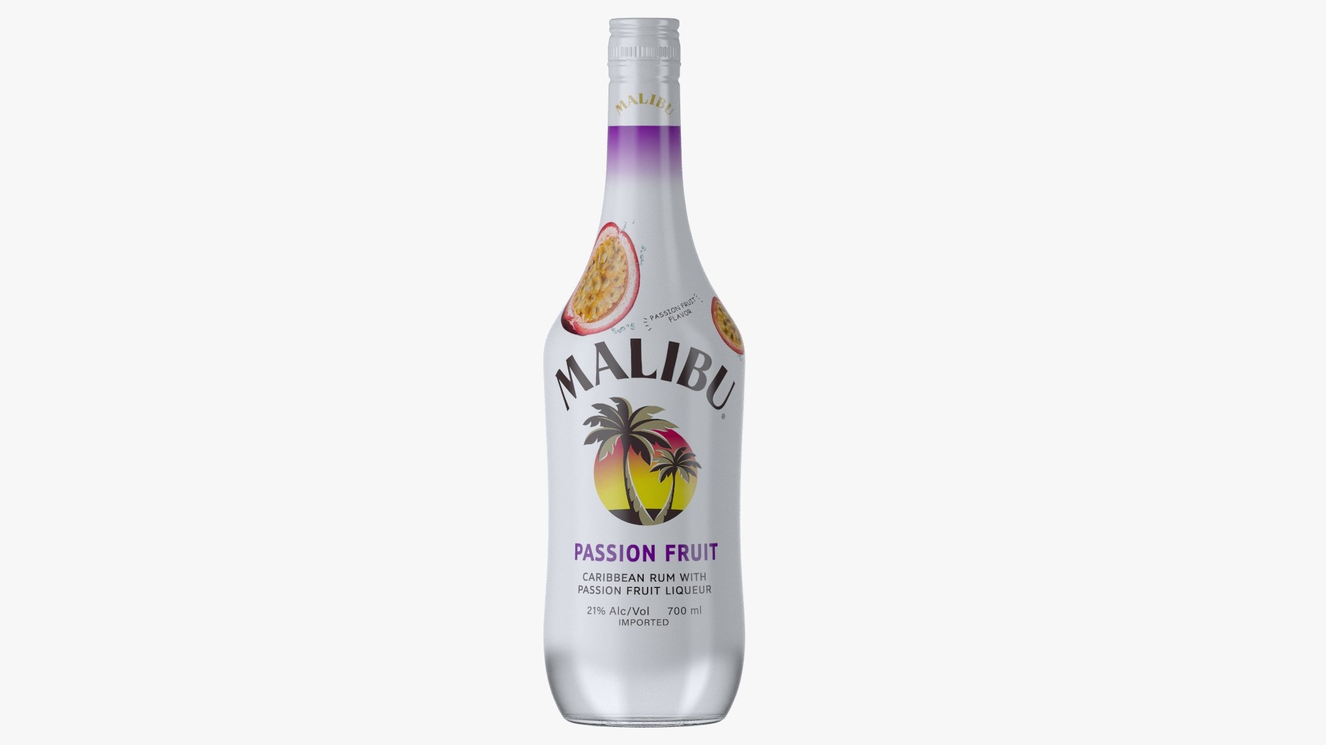 3D Malibu Passion Fruit Rum Model TurboSquid 1623106