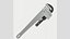 Herramienta de llave para tubos Low High Poly