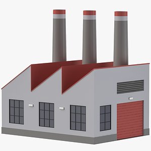 3D model Low Poly Cartoon Factory