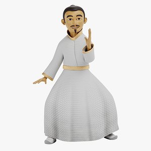 Cartoon Warrior Rigged