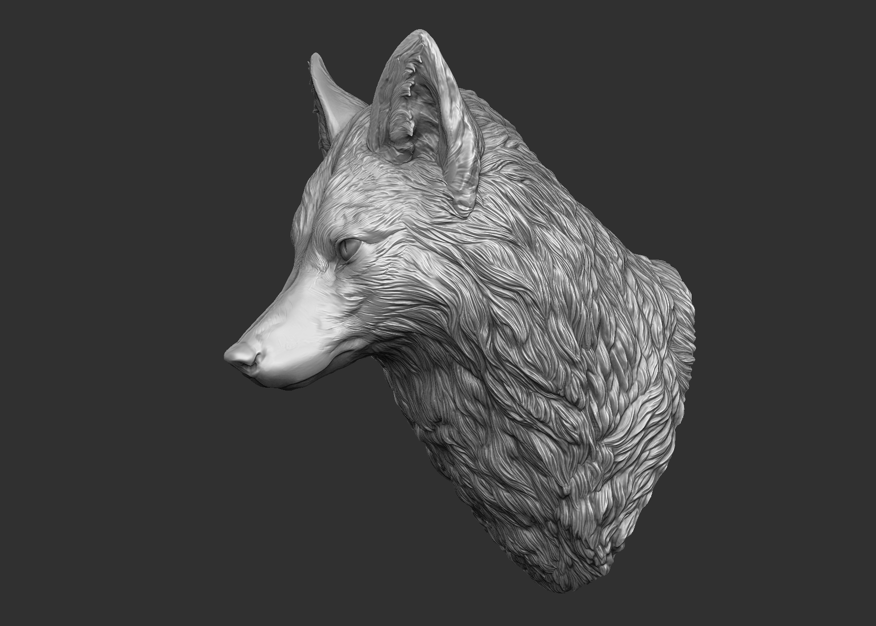 Fox head realistic 3D model TurboSquid 1290567