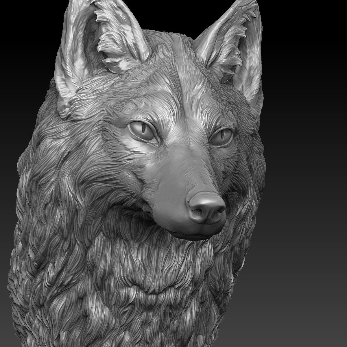 Fox head realistic 3D model - TurboSquid 1290567