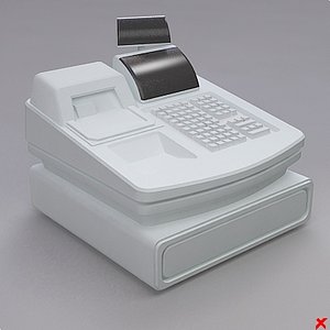 3d model of cash register