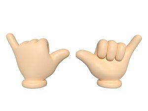cartoon hand 3D model