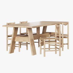 3D model range chair mesa comedor table