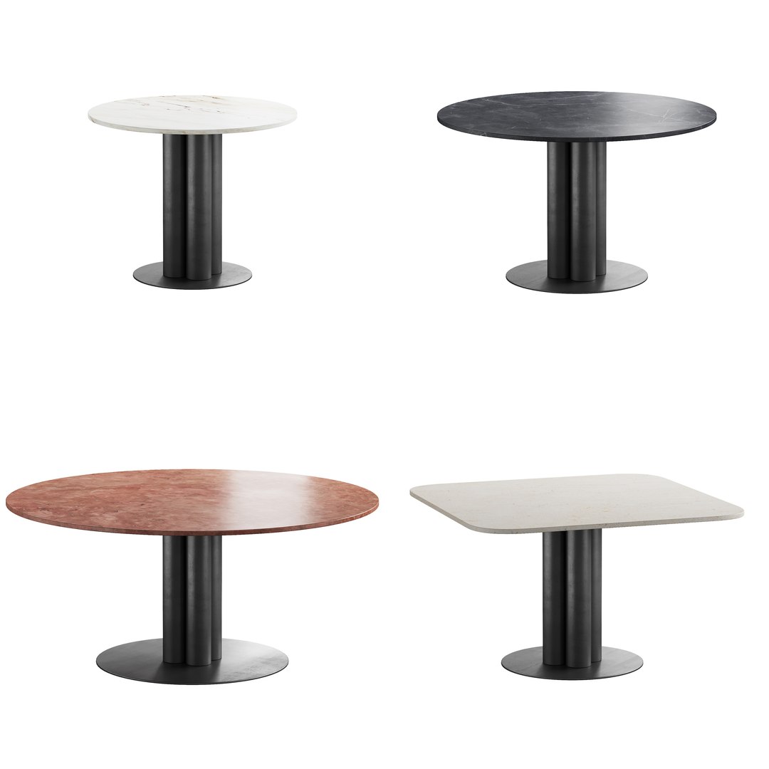 3D 436 Table Dinning And Lounge In 8 Options And 8 Colors - TurboSquid ...
