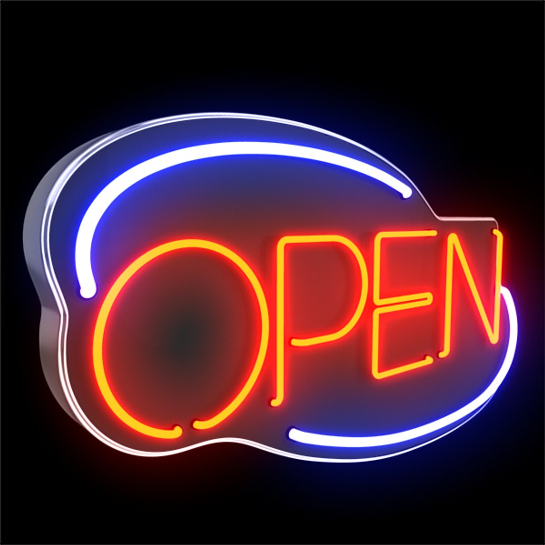 3d Neon Open Sign