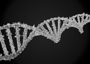 futuristic dna strand model