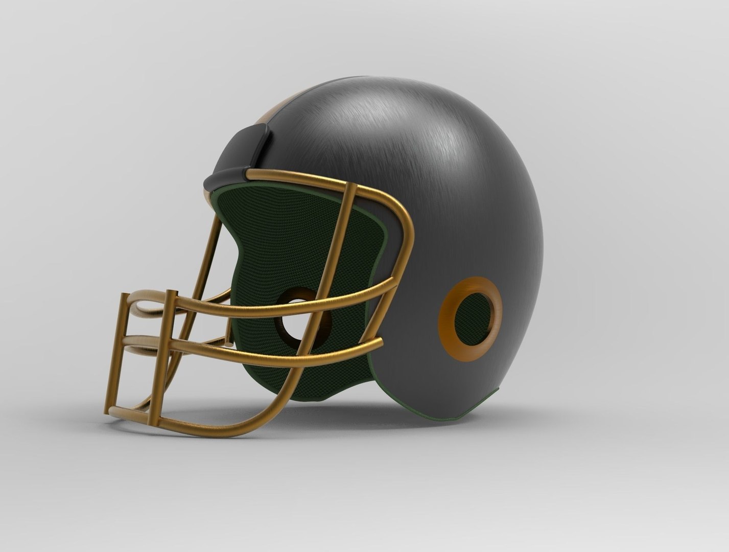 Green Bay Packers American Football Helmet 3D model